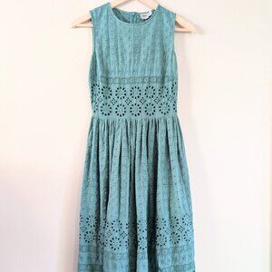 asos Sleeveless Eyelet Lace Midi Dress Seafoam Green Cottagecore Romantic Boho 2